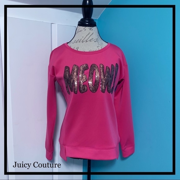 Juicy Couture Embellished Graphic Scuba Sweatshirt - Picture 1 of 8